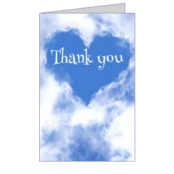 Card Thanks Birth Heart Baby template