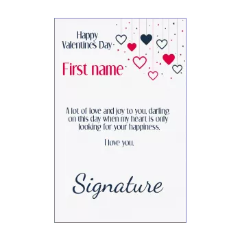 card wishes valentine s day heart blue red 