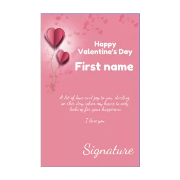 card wishes valentine s day heart rose 