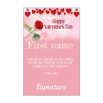 card wishes valentine s day heart flower rose 