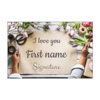 card wishes flower hand love 