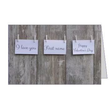 Card Cardboard Wishes Valentine S template