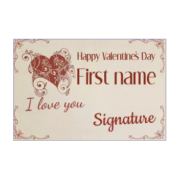 card wishes valentine s day heart brown red 