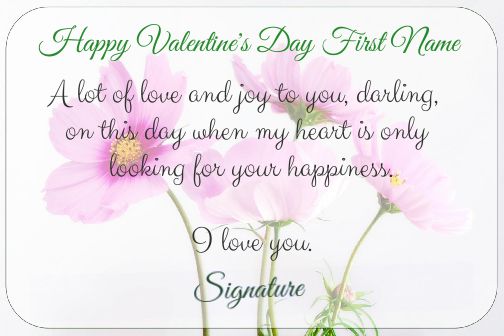 Card Wishes Valentine S Day free template