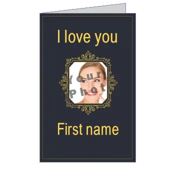 Card Wishes Valentine S Day with photo template