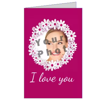 Card Wishes Valentine S Day with photo template