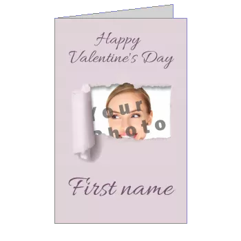 Card Wishes Valentine S Day with photo template