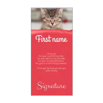 card wishes cat love red 