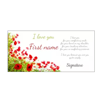 card wishes flower green love red 