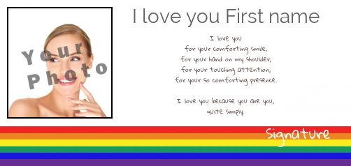 Card Wishes Lgbt Love Red with photo virtual