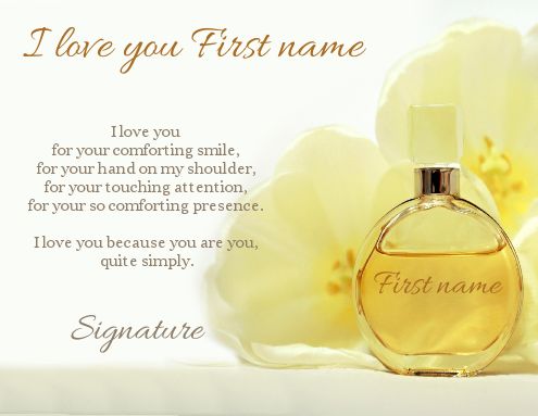 Card Wishes Perfume Flower Love virtual
