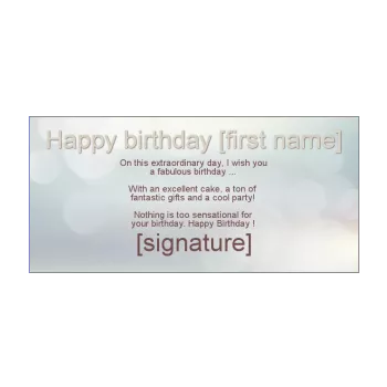 happy birthday card light white 