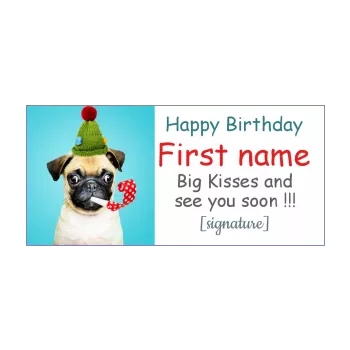 funny happy birthday card dog blue animals 