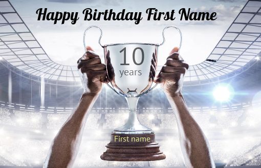Happy Birthday Card Cup 10 virtual free