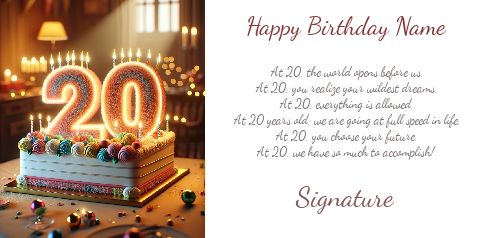 Happy Birthday Card Rainbow 20 free template