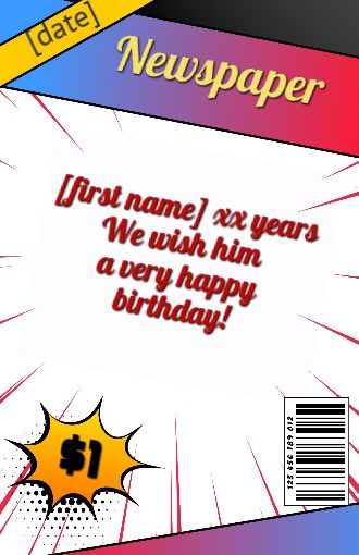 Happy Birthday Card Manga Magazine virtual free