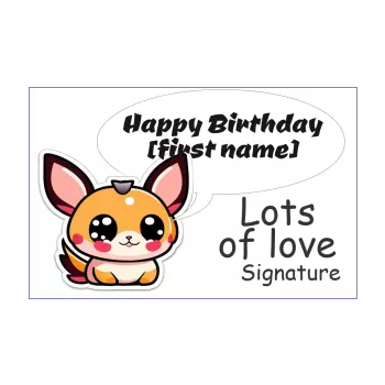 happy birthday card manga cat kid pokemon animals 