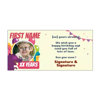 happy birthday card dinosaur gift balloon kid 