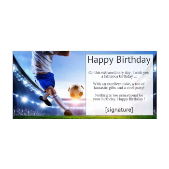 happy birthday card soccer balloon 