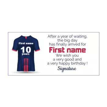 happy birthday card shirt soccer blue kid red sport 