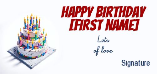 Happy Birthday Card Toy Cake virtual free