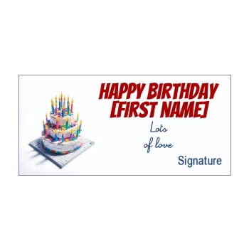 happy birthday card toy cake candle kid 