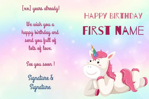 Happy Birthday Card Rainbow 10 virtual free