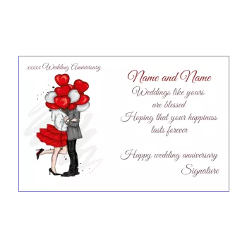 birthday wedding card heart balloon elegant man nuptials women 