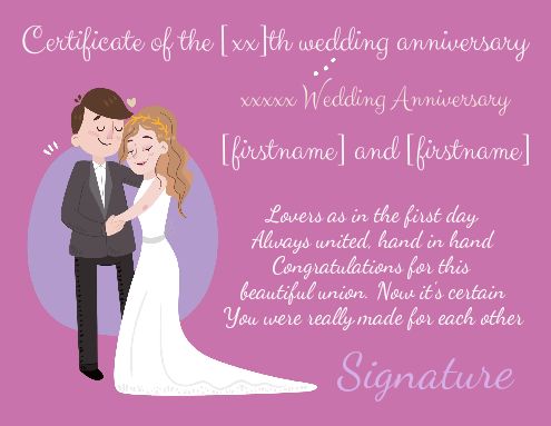 Birthday Wedding Certificate Drawing Man template