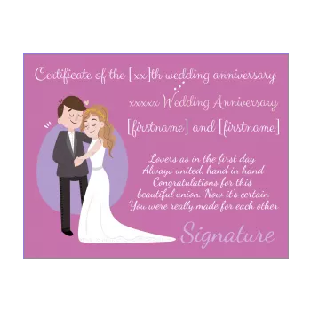 birthday wedding certificate drawing man women 