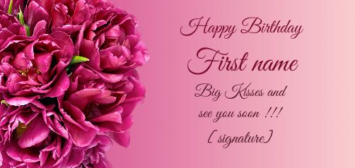 Happy Birthday Card Flower Red free template