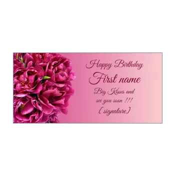 happy birthday card flower red 