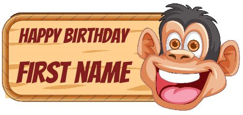 Happy Birthday Card Sign Kid virtual free