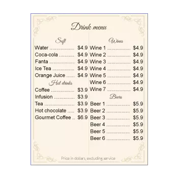 card restaurant beer elegant wine yellow alcohol 