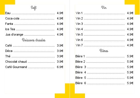 Verso Card Restaurant Beer Black Wine template