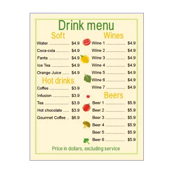 card restaurant beer vegetable wine yellow alcohol 