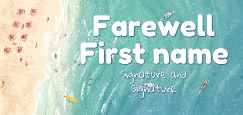 Card Farewell Goodbye Holiday Beach virtual free