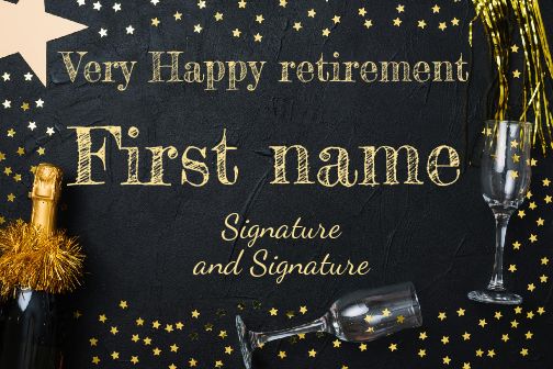 Card Congratulations Wishes Retirement Champagne free template