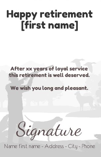 Card Congratulations Wishes Retirement Dog free template