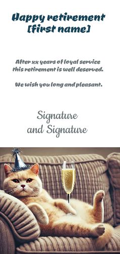 Funny Card Congratulations Wishes Retirement free template