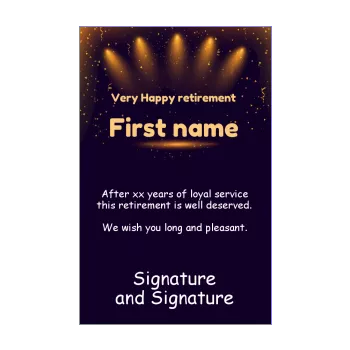 card congratulations wishes retirement light orange 