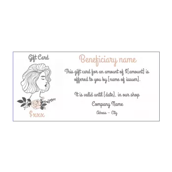 card hairstyling gift drawing grey women 