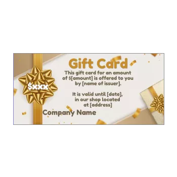 card gift golden ribbon 