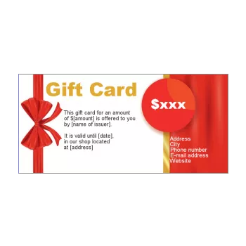 card shop gift golden red ribbon 