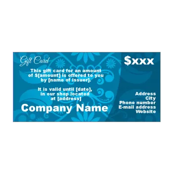 card gift blue leaf zen 