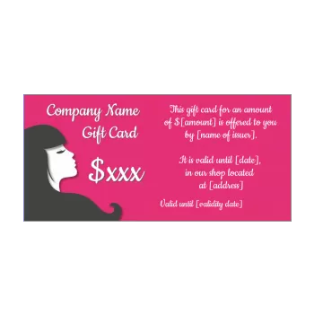 card hairstyling gift rose women 