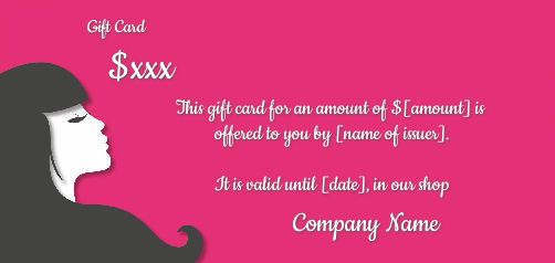 Card Gift Rose Women template