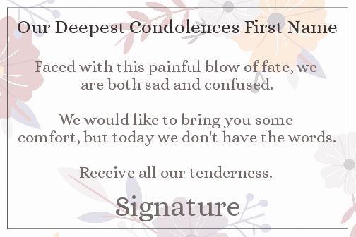 Card Condolences Flower Yellow free template