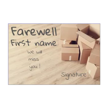 card cardboard farewell goodbye moving 