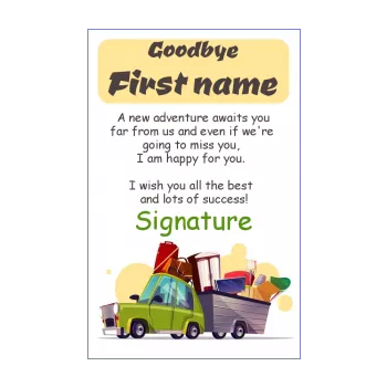 Printable New Job Card/goodbye Card/farewell Card for 